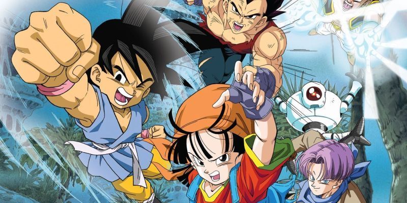 Anime Dragon Ball GT Young Goku con elenco