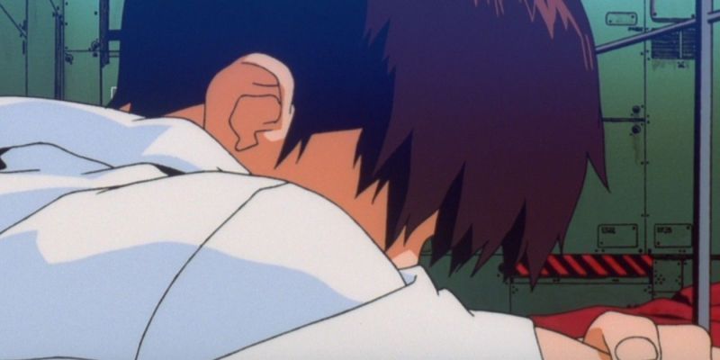 Shinji se niega a moverse en el final de Evangelion