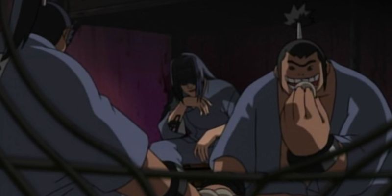 Mizuki y los legendarios Stupid Brothers en el arco de Mizuki Tracking Mission en Naruto