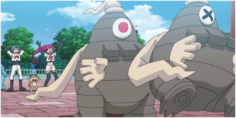 Zwei Dusclops und Team Rocket im Pokemon-Anime