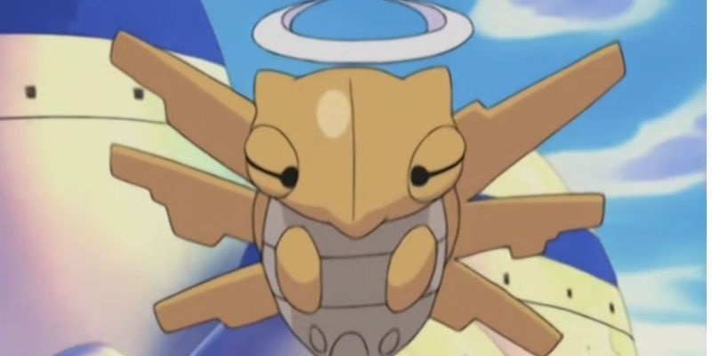 Shedinja volando en el anime de Pokémon