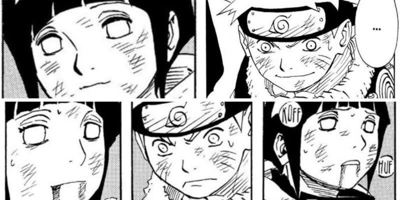 Naruto und Hinata feuern sich gegenseitig an
