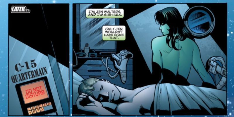 Agente de SHIELD Clay Quartermain durmiendo en She-Hulk