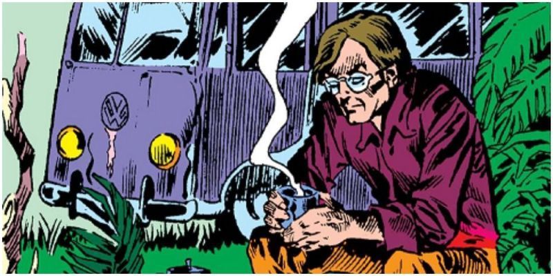 Richard Rory bebe café en Marvel Comics