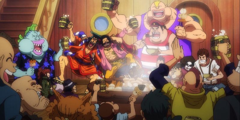 Pandaman wurde während eines Festmahls in One Piece gesichtet