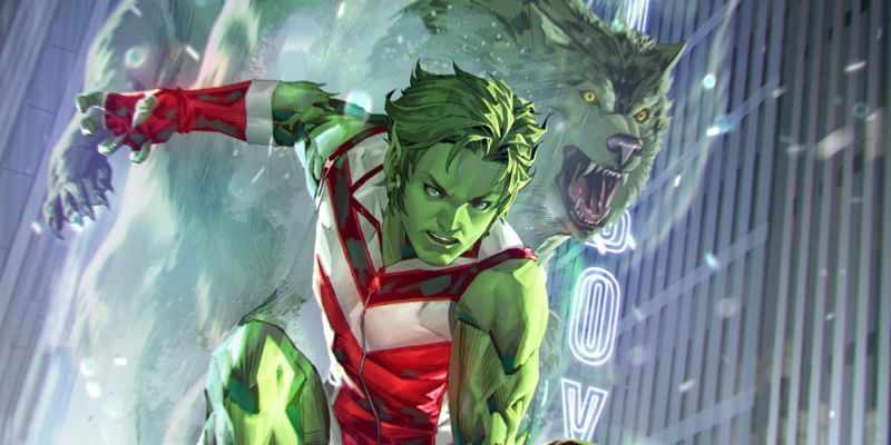 Beast Boy nutzt seine formverändernden Fähigkeiten in DC-Comics