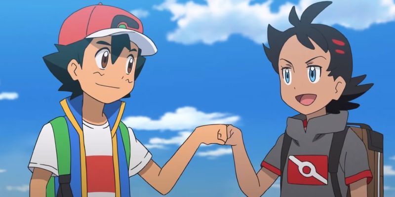 Ash und Goh stoßen in Pokémon Journeys an die Fäuste