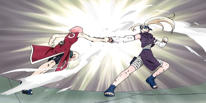 Naruto _ Sakura und Ino treffen bei den Chunin-Prüfungen aufeinander