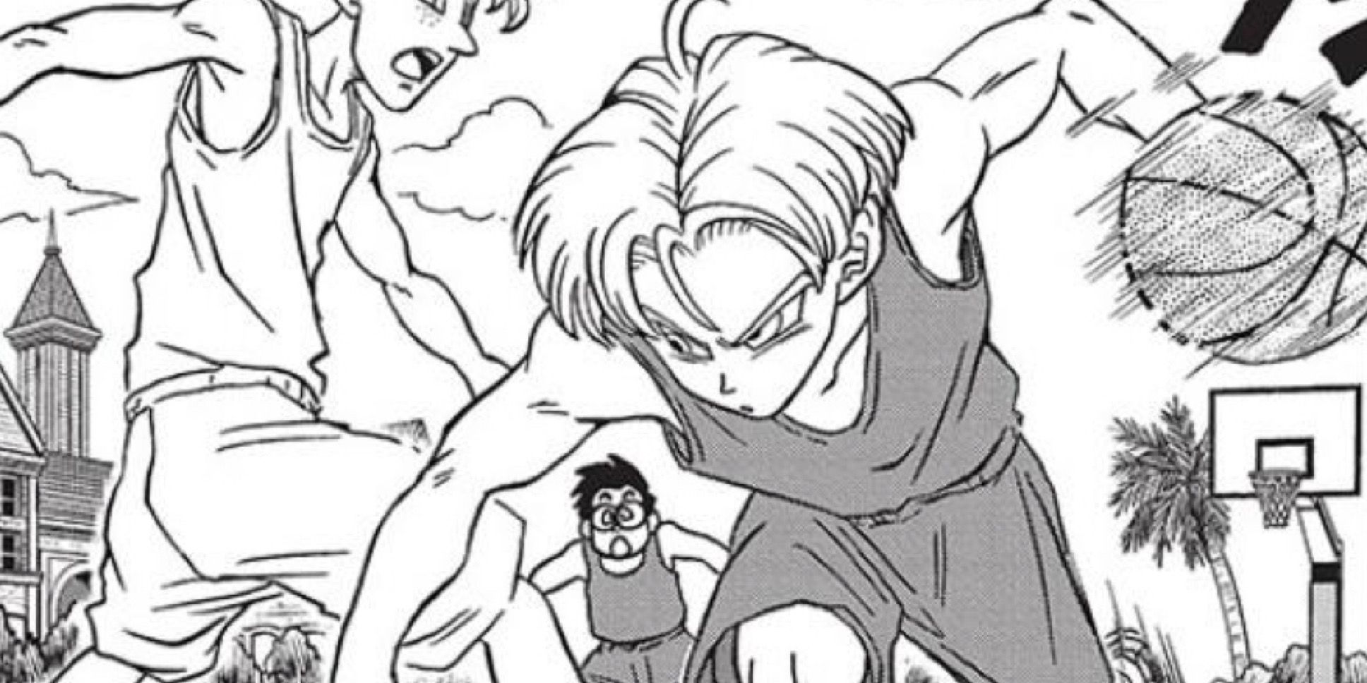 Trunks spielt Basketball im Dragon Ball Super Manga