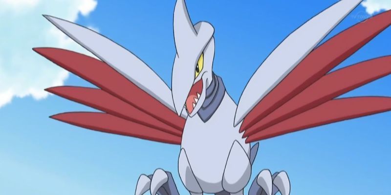 Skarmory fliegt im Pokémon-Anime durch die Luft