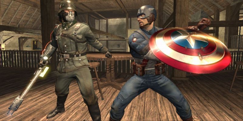 Captain America kämpft in Captain America Super Soldier gegen einen Hydra-Soldaten