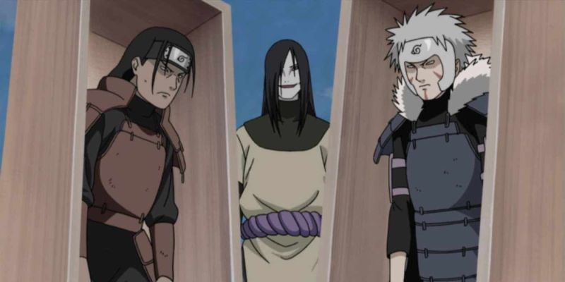 Naruto Zwei Ninjas in Holzkisten