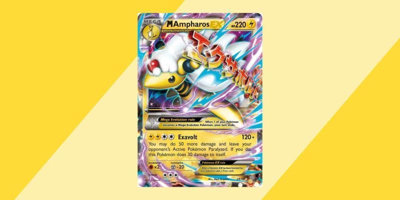 mega ampharos ex tarjeta de pokemon