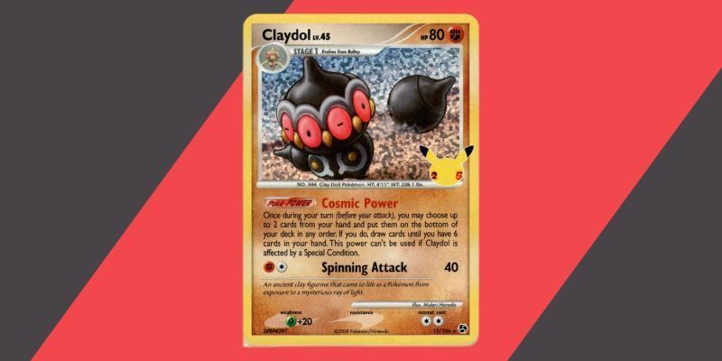 Tarjeta de pokemon Claydol de la colección Celebration- Classc