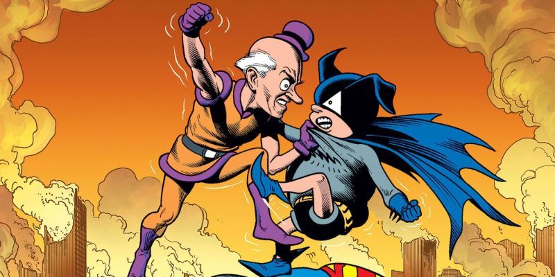 Mxyzptlk kämpft gegen Bat-Mite