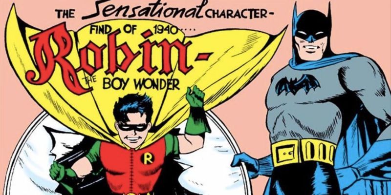 Das Debüt des Golden Age Robin, der neben Batman steht