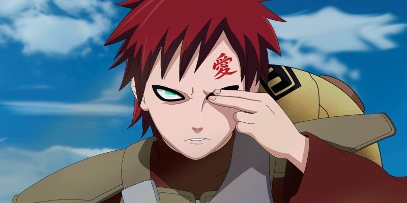 Gaara hielt sein Auge in Naruto.