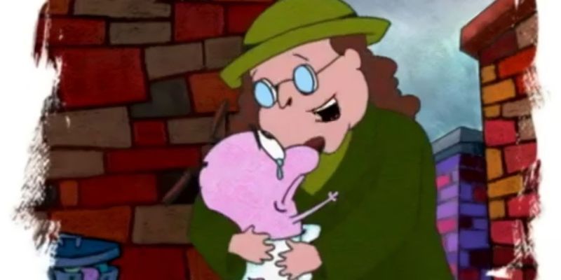 Muriel findet Courage als Baby in Courage the Cowardly Dog