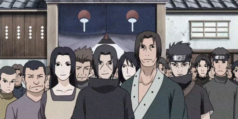 Ein Bild des Uchiha-Clans aus Naruto.