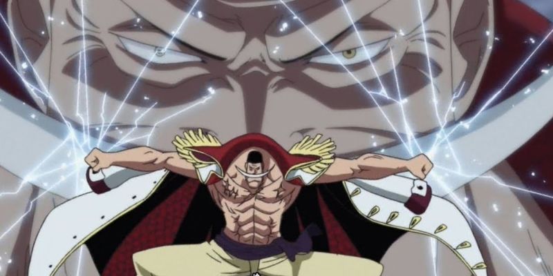 Whitebeard benutzt seine Teufelsfrucht, um in One Piece ein Beben in der Luft zu erzeugen.