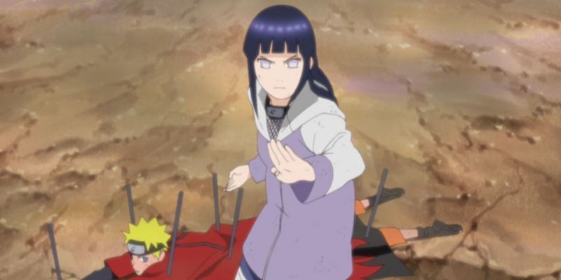 Hinata protegiendo a Naruto del dolor (Naruto)