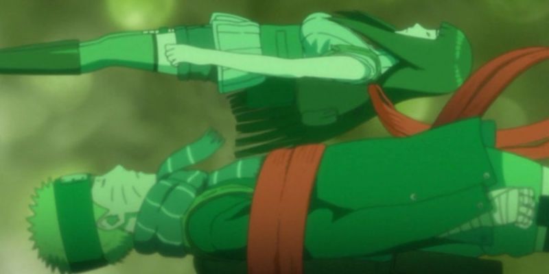 Naruto und Hinata verflechten sich während eines Genjutsu in The Last Naruto The Movie