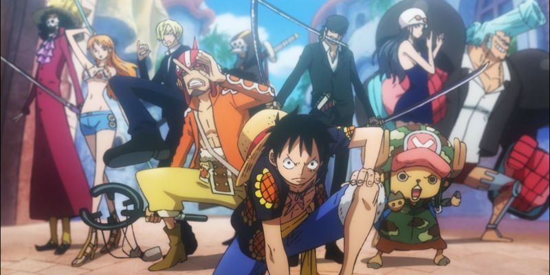 Die Strohhüte, wie in One Piece Episode 957 dargestellt, in einer Sequenz, die von Megumi Ishitani als Storyboard erstellt wurde