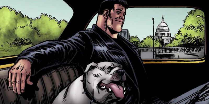 Billy Butcher und sein Hund Terror aus dem Comic The Boys.