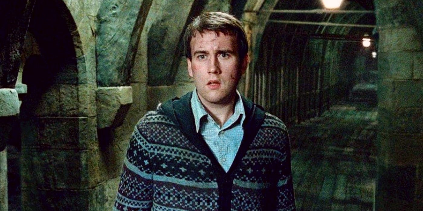 Neville Longbottom durante la Batalla de Hogwarts en Harry Potter.