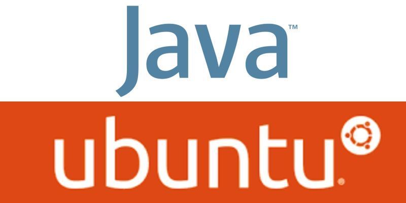 Collage de logotipos de Java y Ubuntu.