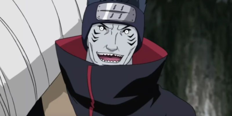 kisame sonriendo con samehada en Naruto