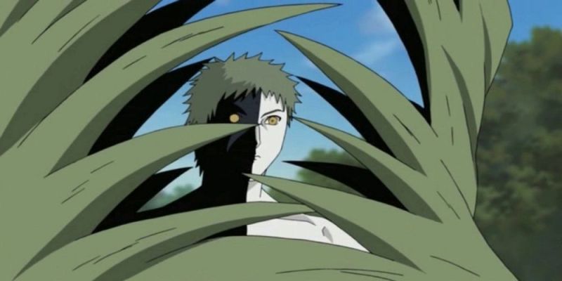 Zetsu mit seinem Blätterzeug in Naruto