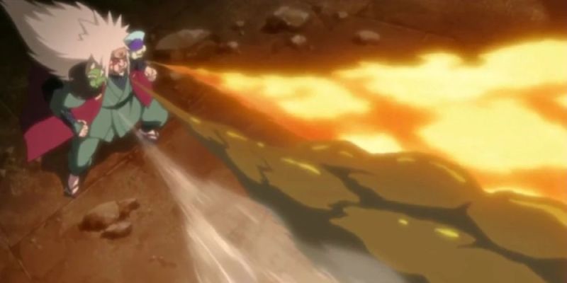 Toad Sage Jiraiya usa arte sabio: Goemon, Naruto Shippuden