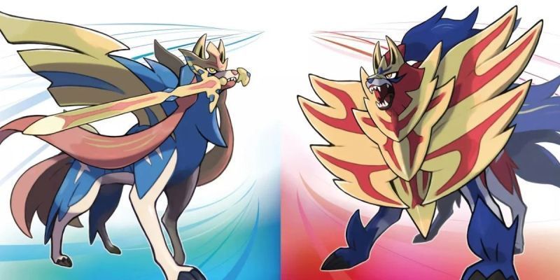 Zacian und Zamazenta auf den Covern von Pokemon Sword and Shield