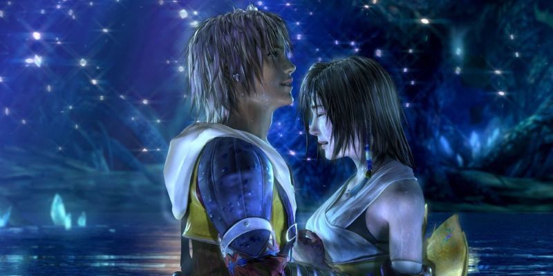 Tidus und Yuna in Macalania Spring aus Final Fantasy X.