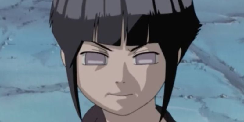 Hinata preparándose para pelear en el episodio 151 de Naruto