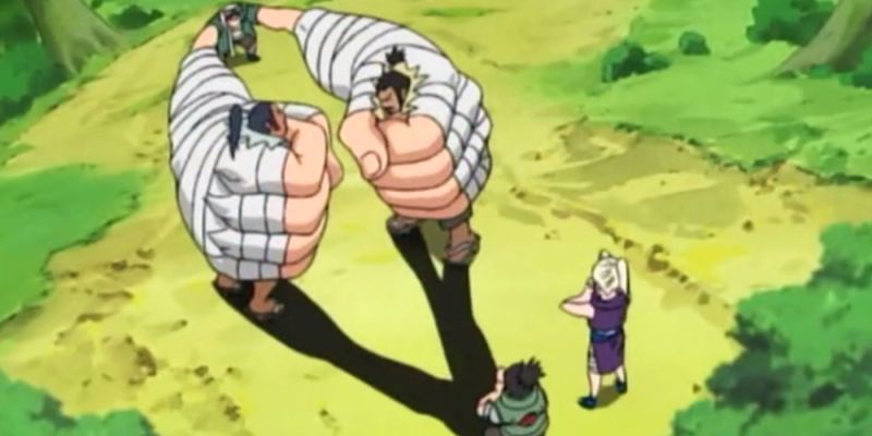 Ino, Shikamaru y Choji en el episodio 145 de Naruto