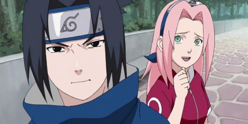Sasuke und Sakura in Naruto.