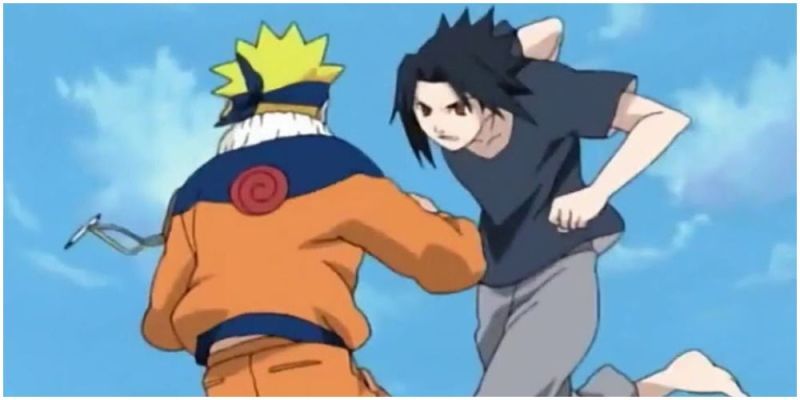 Naruto vs Sasuke, pelea en la azotea