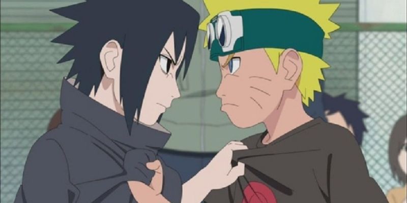 Naruto Sasuke Genin hält ihre Hemden