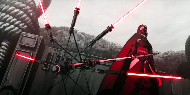 Regenschirm-Lichtschwert aus Star Wars: Visions The Duel