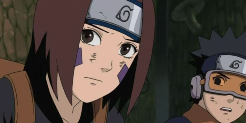Rin sieht besorgt aus, Obito ist neben ihr - Naruto Shippuden