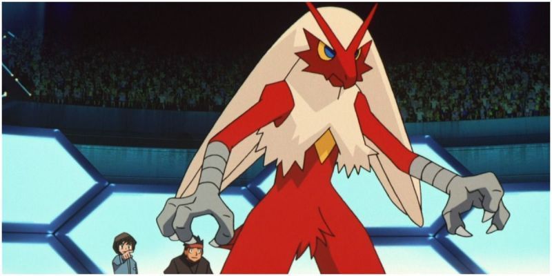 Blaziken bereit für den Kampf im Pokémon-Anime